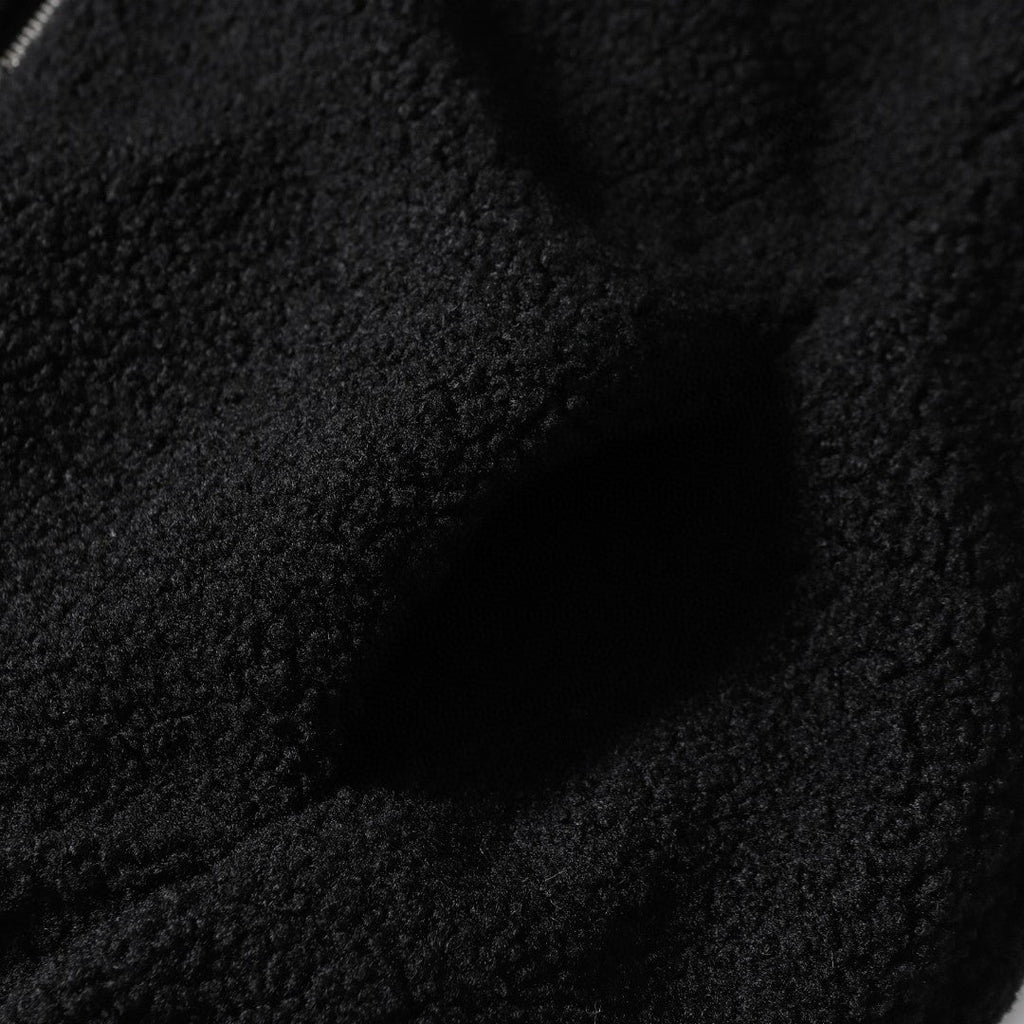 Chrome Hearts Horseshoe Embroidered Sherpa Jacket - Black Cream Gothic Coat 825