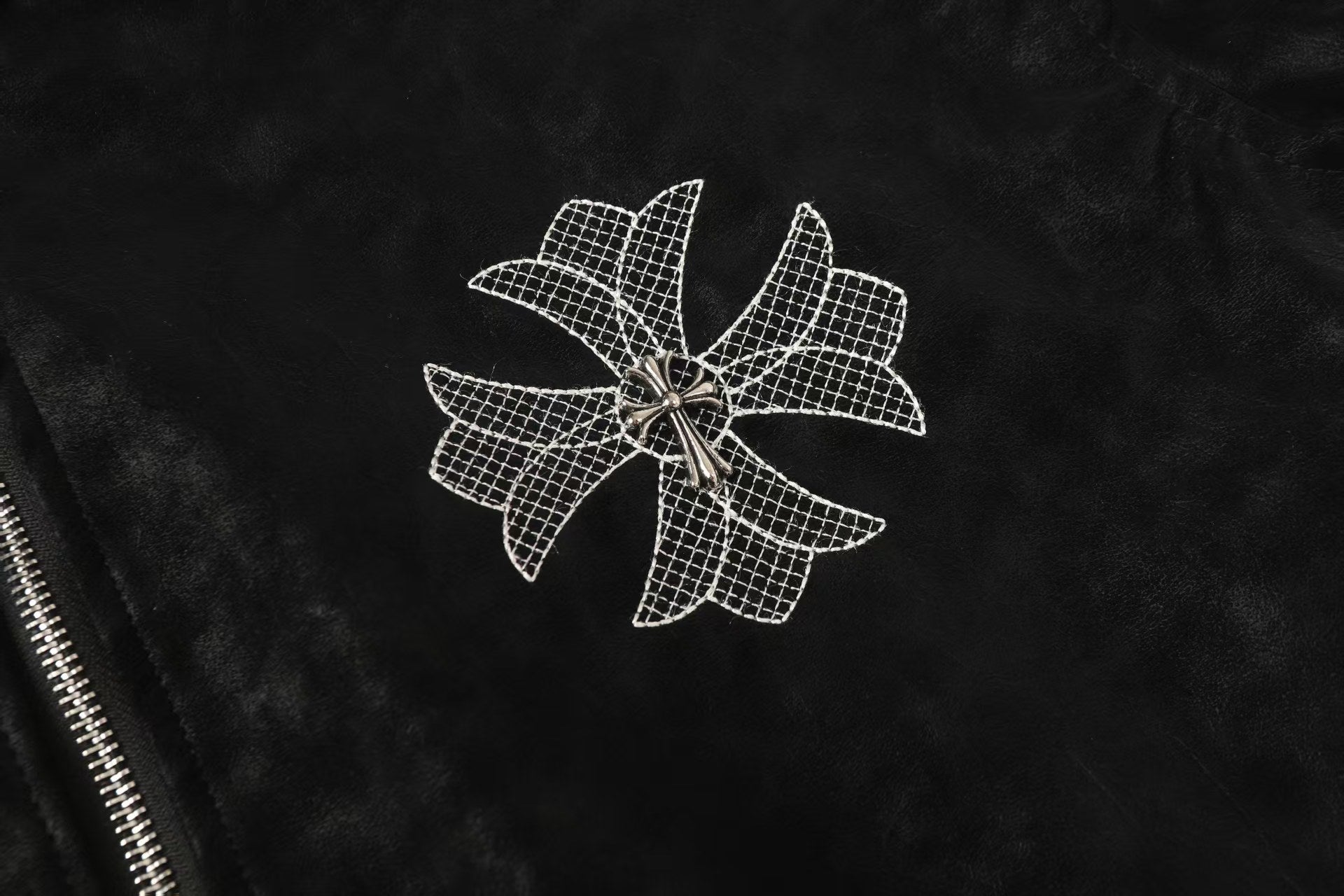 Chrome Hearts Horseshoe Cross Jacket - Black Street Embroidered Coat 8800